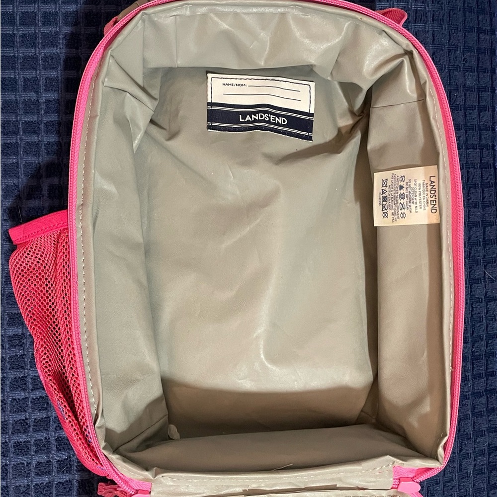 Lands' End Kids' Pink Polka Dots lunchbox - Picture 3 of 5